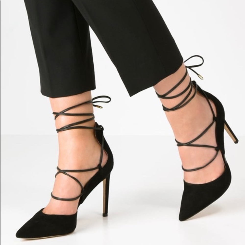 NWOT Sam Edelman Dayna Helaine Suede Lace up Pumps